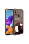 Galaxy A21S Kılıf Kamera Korumalı Baskılı Arka Yüzey NVTH Klas Kapak - Beyaz