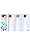Galaxy A22 4G Kılıf NVTH M-Blue Desenli Kapak - Zebra No1