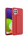 Galaxy A22 4G Kılıf NVTH Qstand Kapak - Kırmızı