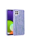 Galaxy A22 4G Kılıf Simli Desenli Kamera Korumalı Parlak NVTH Popy Kapak - Dallar