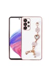 Galaxy A23 Kılıf El Tutamaçlı Kamera Korumalı NVTH Taka Silikon Kapak - Beyaz