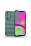 Galaxy A25 Kılıf Esnek TPU Oyuklu Arka Yüzey Tasarımlı NVTH Etnik Silikon Kapak - Koyu Yeşil