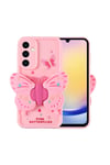 Galaxy A25 Kılıf Kamera Korumalı Figür Tasarımlı NVTH Kapya Kapak-Pembe Açık