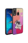 Galaxy A30 Kılıf Parlayan Kabartmalı İkonik Figürlü NVTH Amas Silikon Kapak - Pembe
