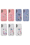 Galaxy A33 5G Kılıf Desenli Sert Silikon NVTH Mumila Kapak - Pink Flower