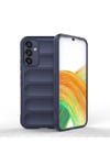 Galaxy A34 Kılıf Esnek TPU Oyuklu Arka Yüzey Tasarımlı NVTH Etnik Silikon Kapak - Lacivert