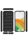 Galaxy A34 Kılıf Esnek TPU Oyuklu Arka Yüzey Tasarımlı NVTH Etnik Silikon Kapak - Siyah