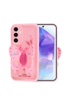 Galaxy A35 Kılıf Kamera Korumalı Figür Tasarımlı NVTH Kapya Kapak - Pembe Koyu