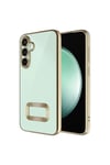 Galaxy A36 Kılıf Kamera Korumalı Logo Gösteren NVTH Omega Kapak - Gold
