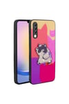 Galaxy A50 Kılıf Parlayan Kabartmalı İkonik Figürlü NVTH Amas Silikon Kapak - Mor