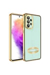 Galaxy A53 5G Kılıf Kamera Korumalı Logo Gösteren NVTH Omega Kapak - Derin Mor