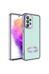 Galaxy A53 5G Kılıf Kamera Korumalı Logo Gösteren NVTH Omega Kapak - Lila