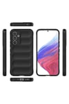 Galaxy A54 Kılıf Esnek TPU Oyuklu Arka Yüzey Tasarımlı NVTH Etnik Silikon Kapak - Lacivert