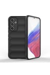 Galaxy A54 Kılıf Esnek TPU Oyuklu Arka Yüzey Tasarımlı NVTH Etnik Silikon Kapak - Siyah