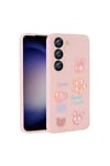 Galaxy A54 Kılıf Kabartma Figürlü Parlak NVTH Toys Silikon Kapak - Pembe