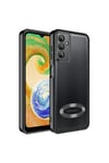 Galaxy A54 Kılıf Kamera Korumalı Logo Gösteren NVTH Omega Kapak - Siyah
