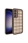 Galaxy A55 Kılıf Kamera Korumalı Baskılı Arka Yüzey NVTH Klas Kapak - Açık Kahve