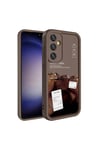Galaxy A55 Kılıf Kamera Korumalı Baskılı Arka Yüzey NVTH Klas Kapak - Açık Kahve