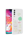 Galaxy A70 Kılıf Kabartma Figürlü Parlak NVTH Toys Silikon Kapak - Beyaz