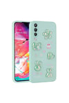Galaxy A70 Kılıf Kabartma Figürlü Parlak NVTH Toys Silikon Kapak - Beyaz