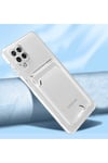 Galaxy M32 Kılıf Kartlıklı Şeffaf NVTH Setra Clear Silikon Kapak - Renksiz