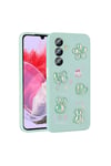 Galaxy M34 5G Kılıf Kabartma Figürlü Parlak NVTH Toys Silikon Kapak - Pembe
