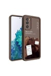 Galaxy S20 FE Kılıf Kamera Korumalı Baskılı Arka Yüzey NVTH Klas Kapak - Koyu Kahve