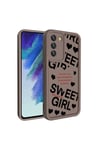 Galaxy S21 FE Kılıf Kamera Korumalı Baskılı Arka Yüzey NVTH Klas Kapak - Açık Kahve