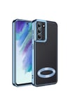Galaxy S21 FE Uyumlu Kamera Korumalı Logo Gösteren NVTH Omega Kılıf-Sierra Mavi