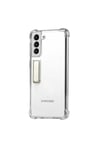Galaxy S21 Plus Uyumlu NVTH Standlı Süper Silikon Kılıf-Renksiz