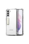 Galaxy S21 Plus Uyumlu NVTH Standlı Süper Silikon Kılıf-Renksiz