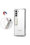 Galaxy S21 Plus Uyumlu NVTH Standlı Süper Silikon Kılıf-Renksiz