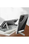 Galaxy S22 Ultra Uyumlu Standlı Şeffaf Silikon NVTH L-Stand Kılıf-Renksiz
