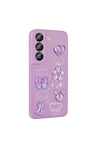 Galaxy S22 Uyumlu Kabartma Figürlü Parlak NVTH Toys Silikon Kılıf-Mor