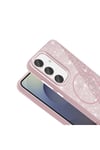 Galaxy S23 FE Kılıf Magsafe Şarj Özellikli Parlayan Simli NVTH Okso Kapak - Siyah