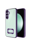 Galaxy S23 FE Uyumlu Kamera Korumalı Logo Gösteren NVTH Omega Kılıf-Derin Mor