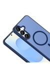 Galaxy S23 Kılıf M-safe Şarj Özellikli NVTH Babet Kapak - Mavi