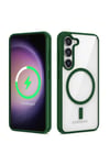 Galaxy S23 Plus Uyumlu Magsafe Wireless Şarj Özellikli Silikon NVTH Ege Kılıf-Yeşil