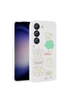 Galaxy S23 Uyumlu Kabartma Figürlü Parlak NVTH Toys Silikon Kılıf-Beyaz