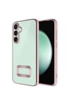 Galaxy S24 FE Kılıf Kamera Korumalı Logo Gösteren NVTH Omega Kapak - Lila