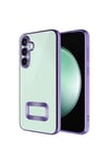 Galaxy S24 FE Kılıf Kamera Korumalı Logo Gösteren NVTH Omega Kapak - Gümüş