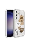 Galaxy S24 Kılıf Kamera Korumalı Baskılı Arka Yüzey NVTH Klas Kapak - Beyaz