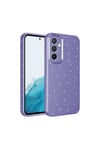 Galaxy S24 Kılıf Kamera Korumalı Simli Lüks NVTH Koton Kapak - Mor