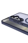Galaxy S24 Kılıf Magsafe Şarj Özellikli Mat Arka Yüzey NVTH Sio Kapak-Lacivert