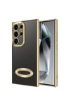 Galaxy S24 Ultra Kılıf Kamera Korumalı Logo Gösteren NVTH Omega Kapak - Siyah