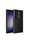 Galaxy S24 Ultra Kılıf Kamera Korumalı Simli Lüks NVTH Koton Kapak - Siyah