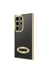 Galaxy S24 Ultra Kılıf Kamera Korumalı Logo Gösteren NVTH Omega Kapak - Siyah