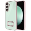 Galaxy S25 FE Kılıf Kamera Korumalı Logo Gösteren NVTH Omega Kapak - Rose Gold
