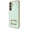 Galaxy S25 FE Kılıf Kamera Korumalı Logo Gösteren NVTH Omega Kapak - Rose Gold