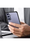 Galaxy S25 Plus Uyumlu Kılıf Kamera Korumalı Şeffaf Arka Yüzey NVTH New Roll Kapak-Siyah